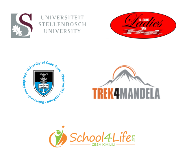 Stellenbosch University, Hillclimb Ladies Team, University of Cape Town, Trek4Mandela, School4Life