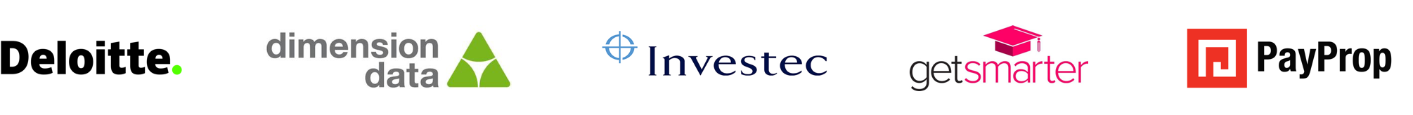 Deloitte, Dimension Data, Investec, getsmarter, PayProp
